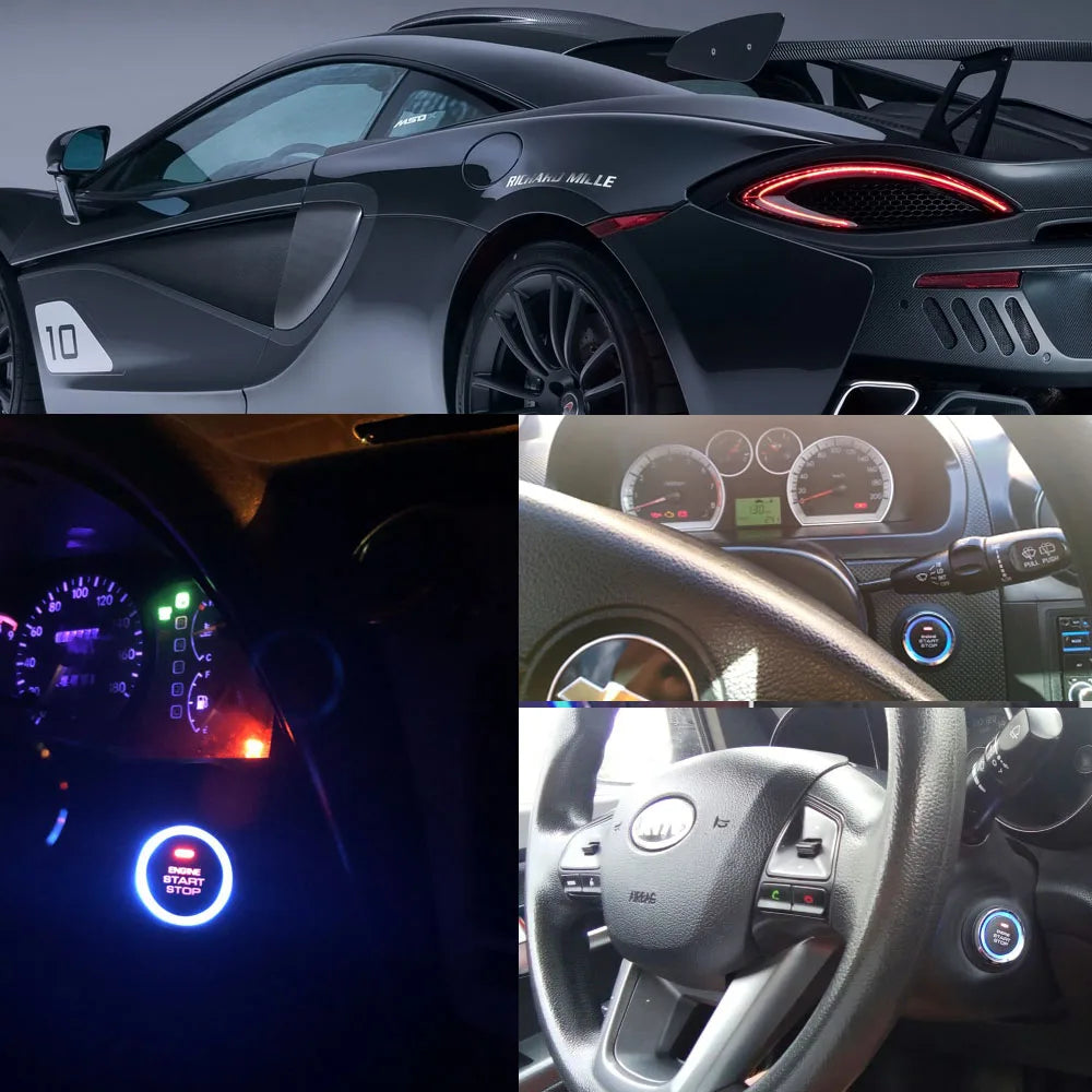 Kit De Parada De Arranque Remoto Universal Para Coche, Bluetooth, Control Por Aplicación De Teléfono Móvil, Encendido Del Motor, Maletero Abierto, Alarma De Entrada Sin Llave PKE Para Coche