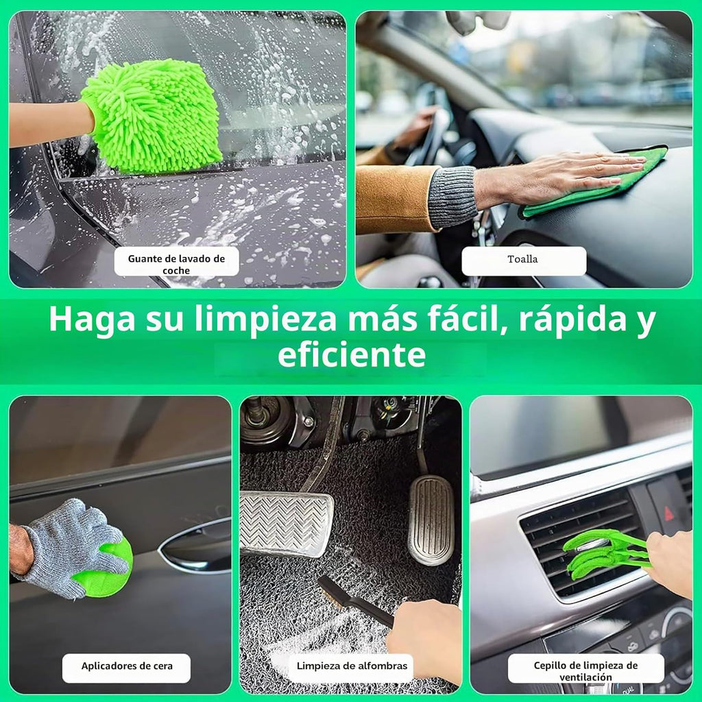 Pulverizador De Espuma Para Lavado De Autos Con Boquilla Para Manguera De Agua De Jardín - Kit De Limpieza De Autos De 21 Piezas - Pulverizador De Lavadora Automática Con Bolsa De Almacenamiento