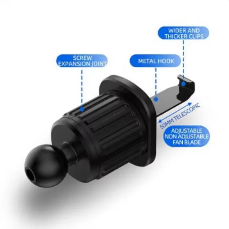 Soporte De Teléfono De Coche Por Gravedad Para Teléfono Móvil De 4,7-7 Pulgadas Soporte De Teléfono Para Salida De Aire De Coche Soporte Universal Para Teléfono Inteligente Con Clip GPS a Prueba De Golpes