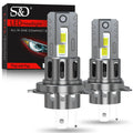30000LM H4 Faros LED 48 Uds 3570 Chips CSP Turbo Ventilador Canbus 9003 H4 Bombillas LED Para Coche Motocicleta 6500K 12V 24V