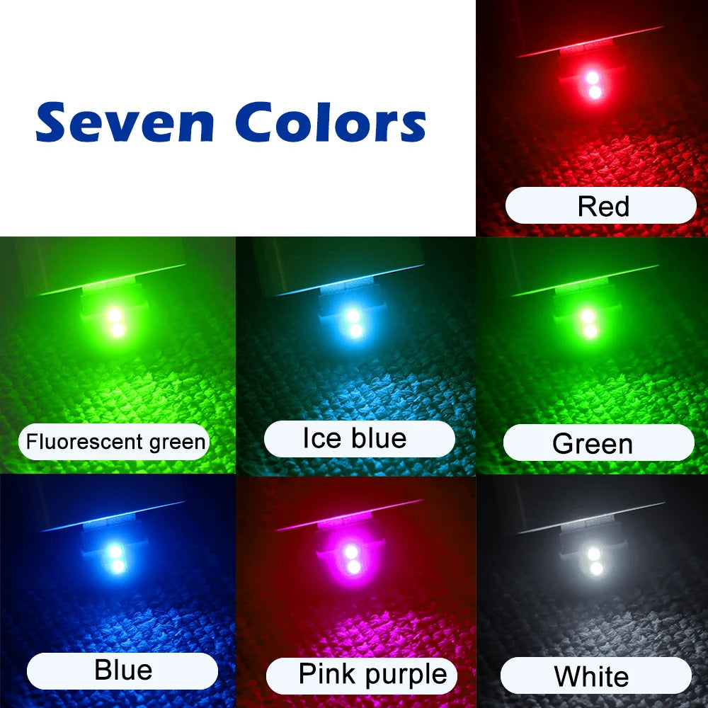 Mini Luz LED USB Para Coche, Luz De Ambiente Interior Para Coche, Iluminación De Emergencia, PC, Lámpara Decorativa Colorida, Accesorio Para Coche