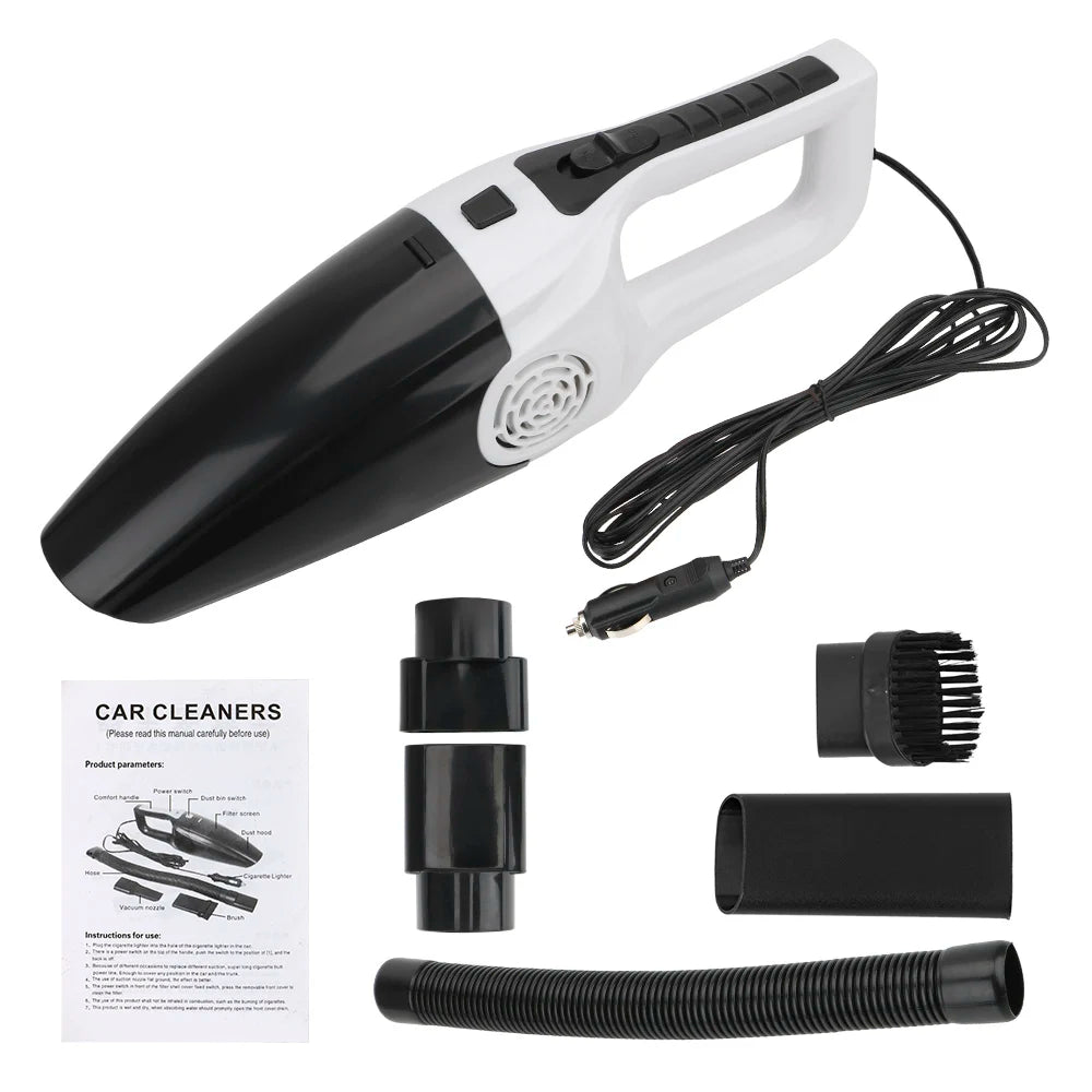 Aspiradora Portátil Para Coche, Aspiradora De Doble Uso En Seco Y Húmedo, Potente Aspiradora De Mano, Alta Succión, 12V, 120W