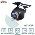 Gcpasr AHD 1920X1080P Cámara De Visión Trasera De Coche 200 ° Ojo De Pez Lente Dorada Full HD Visión Nocturna Vehículo Trasero Coche Cámara Frontal De Marcha Atrás