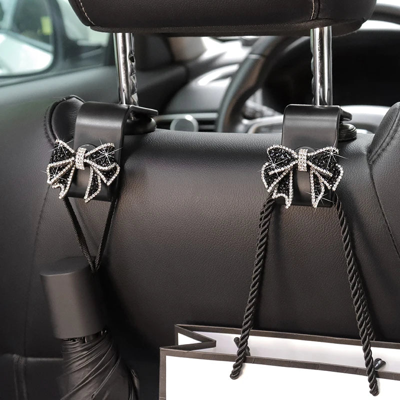 Lindos Ganchos De Seguridad Para Asiento De Vehículo, Organizador De Soporte Para La Cabeza, Colgador De Comestibles, Bolsa, Accesorios De Coche, Suministros De Almacenamiento