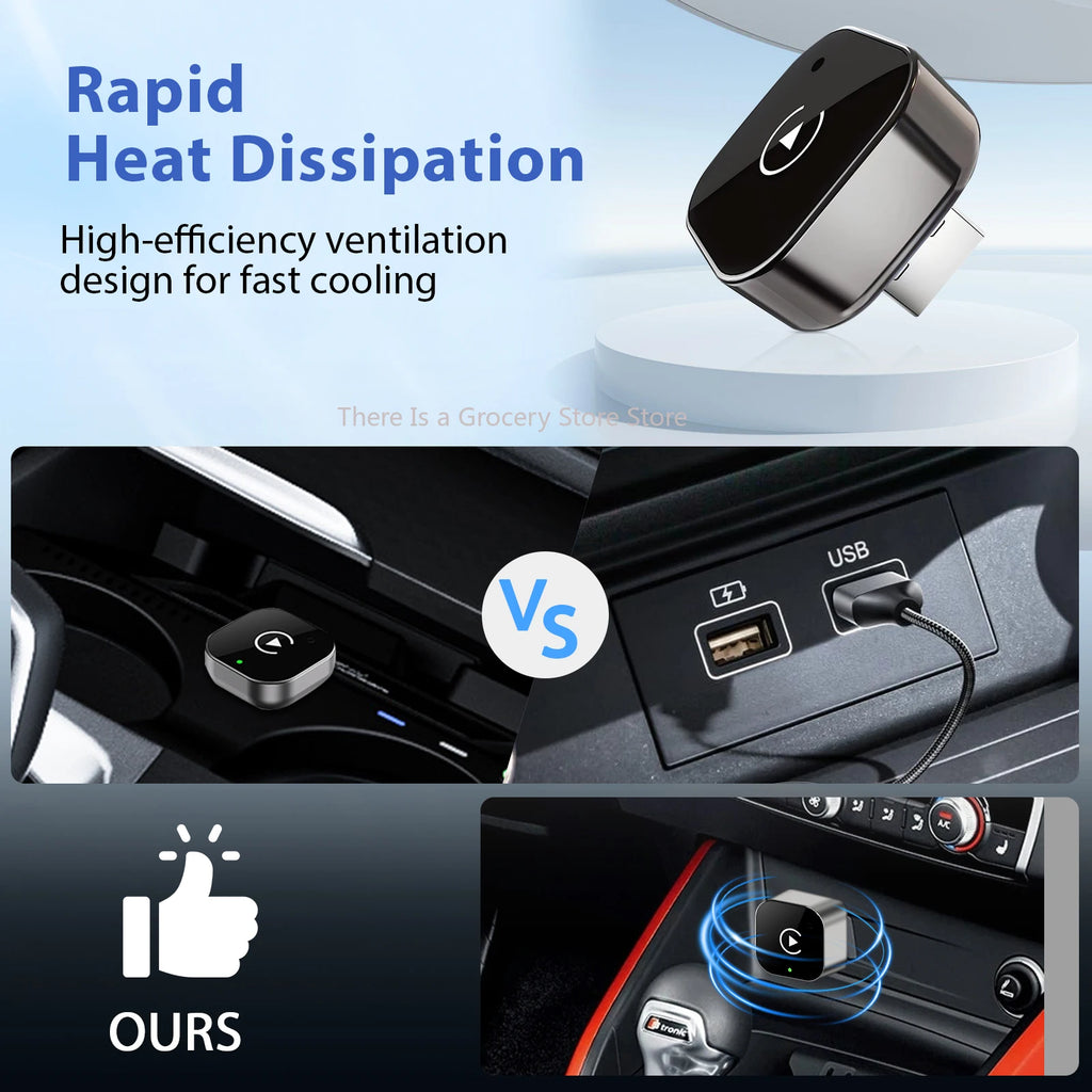 Nuevo Adaptador Inalámbrico Carplay Y Android Auto 2 En 1 Pionray, Wifi 5Ghz, Tipo-C/Usb, Plug and Play