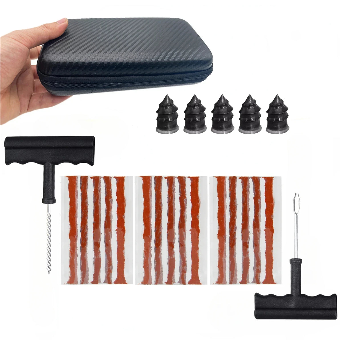 Kit De Reparación De Neumáticos De Motocicleta, Herramienta De Reparación De Pinchazos De Coche, Herramienta De Emergencia Para Pinchazos De Neumáticos, Kit De Reparación De Agitación De Pegamento Peneu De Moto