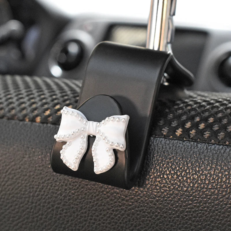 Lindos Ganchos De Seguridad Para Asiento De Vehículo, Organizador De Soporte Para La Cabeza, Colgador De Comestibles, Bolsa, Accesorios De Coche, Suministros De Almacenamiento