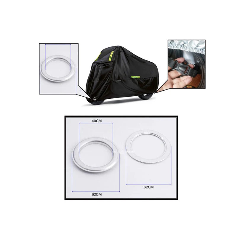 M-4Xl190T-Cubierta Universal Para Motocicleta, Protector Uv Para Exteriores, Impermeable, a Prueba De Polvo, 210D, Para Todas Las Estaciones