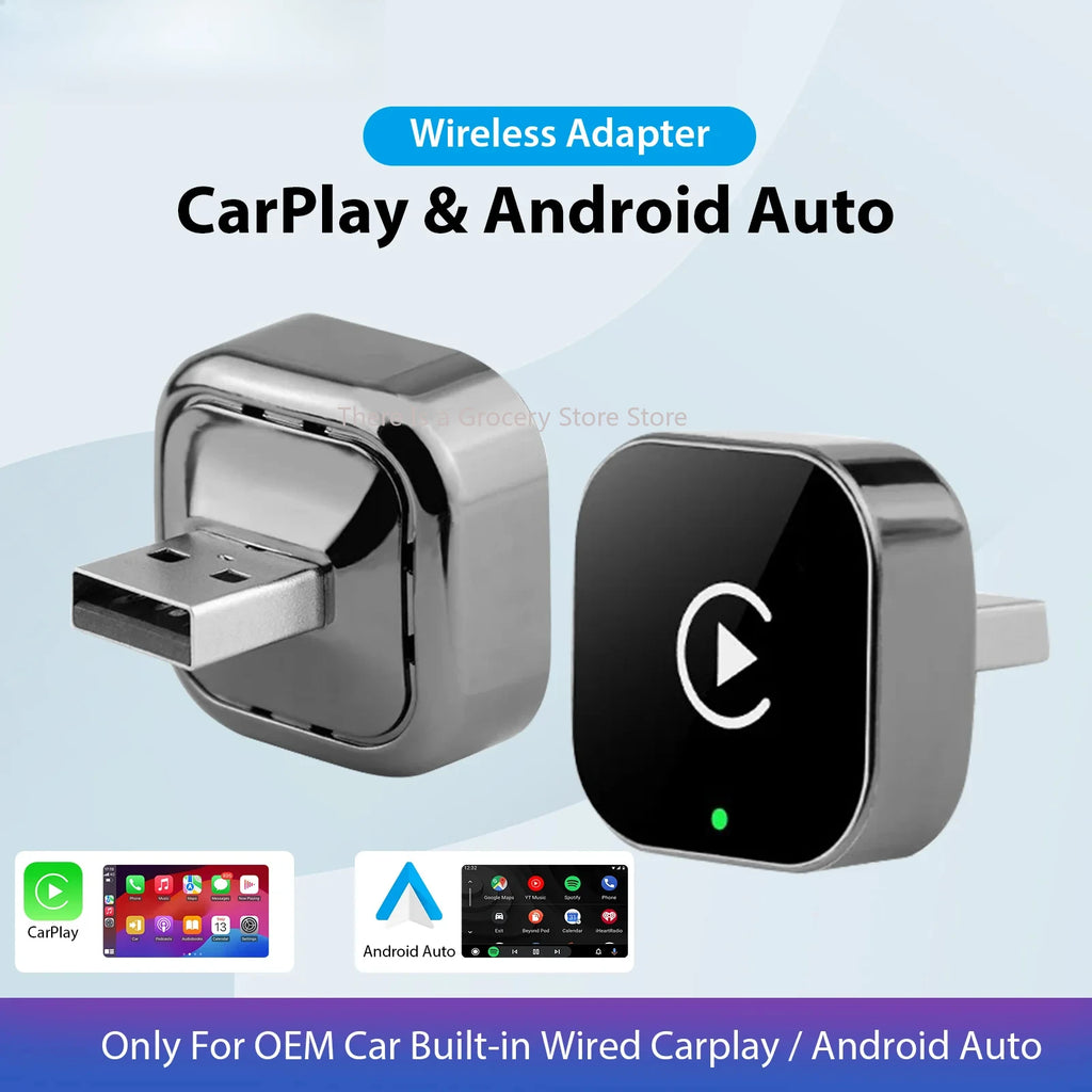 Nuevo Adaptador Inalámbrico Carplay Y Android Auto 2 En 1 Pionray, Wifi 5Ghz, Tipo-C/Usb, Plug and Play