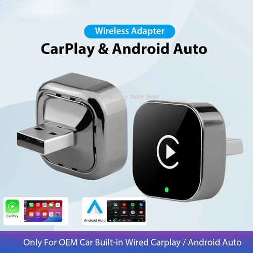 Nuevo Adaptador Inalámbrico Carplay Y Android Auto 2 En 1 Pionray, Wifi 5Ghz, Tipo-C/Usb, Plug and Play