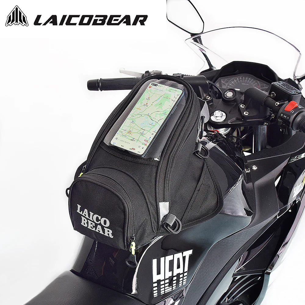 Bolsa De Tanque De Combustible Para Motocicleta, Bolsa De Tanque De Motocicleta Impermeable, Bolsa De Tanque De Navegación Magnética Para Teléfono Móvil, Paquete De Depósito De Aceite Para Moto
