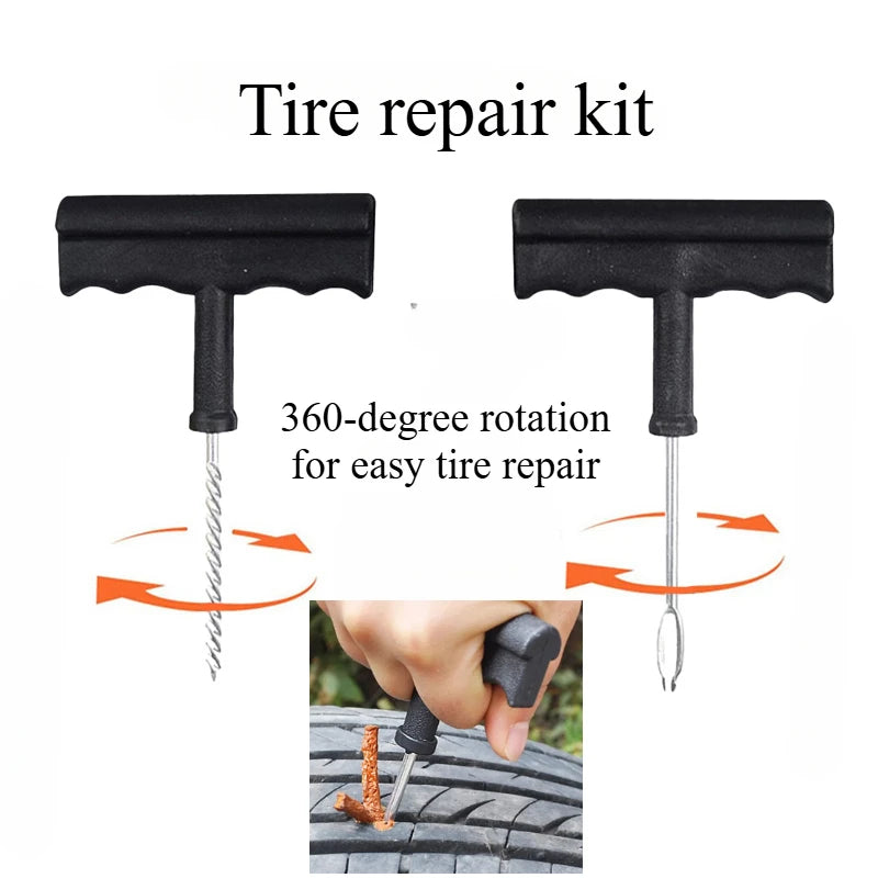 Kit De Reparación De Neumáticos De Motocicleta, Herramienta De Reparación De Pinchazos De Coche, Herramienta De Emergencia Para Pinchazos De Neumáticos, Kit De Reparación De Agitación De Pegamento Peneu De Moto