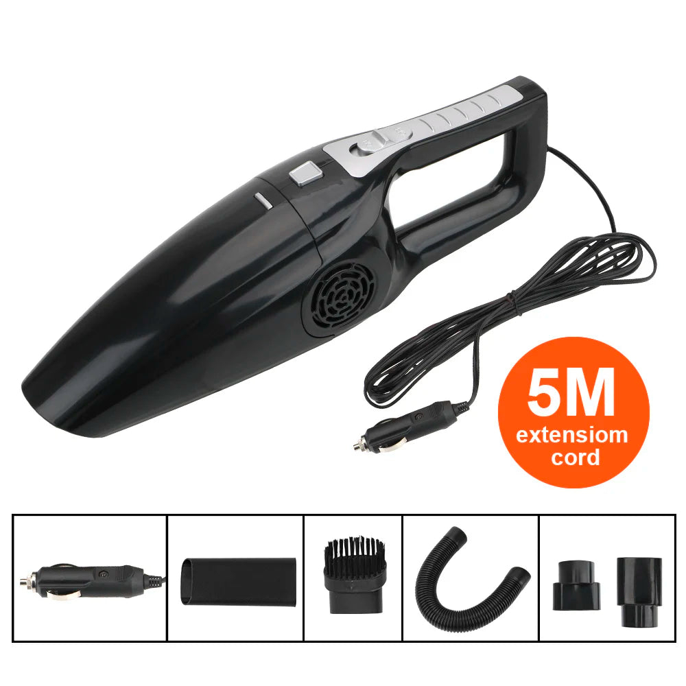 Aspiradora Portátil Para Coche, Aspiradora De Doble Uso En Seco Y Húmedo, Potente Aspiradora De Mano, Alta Succión, 12V, 120W
